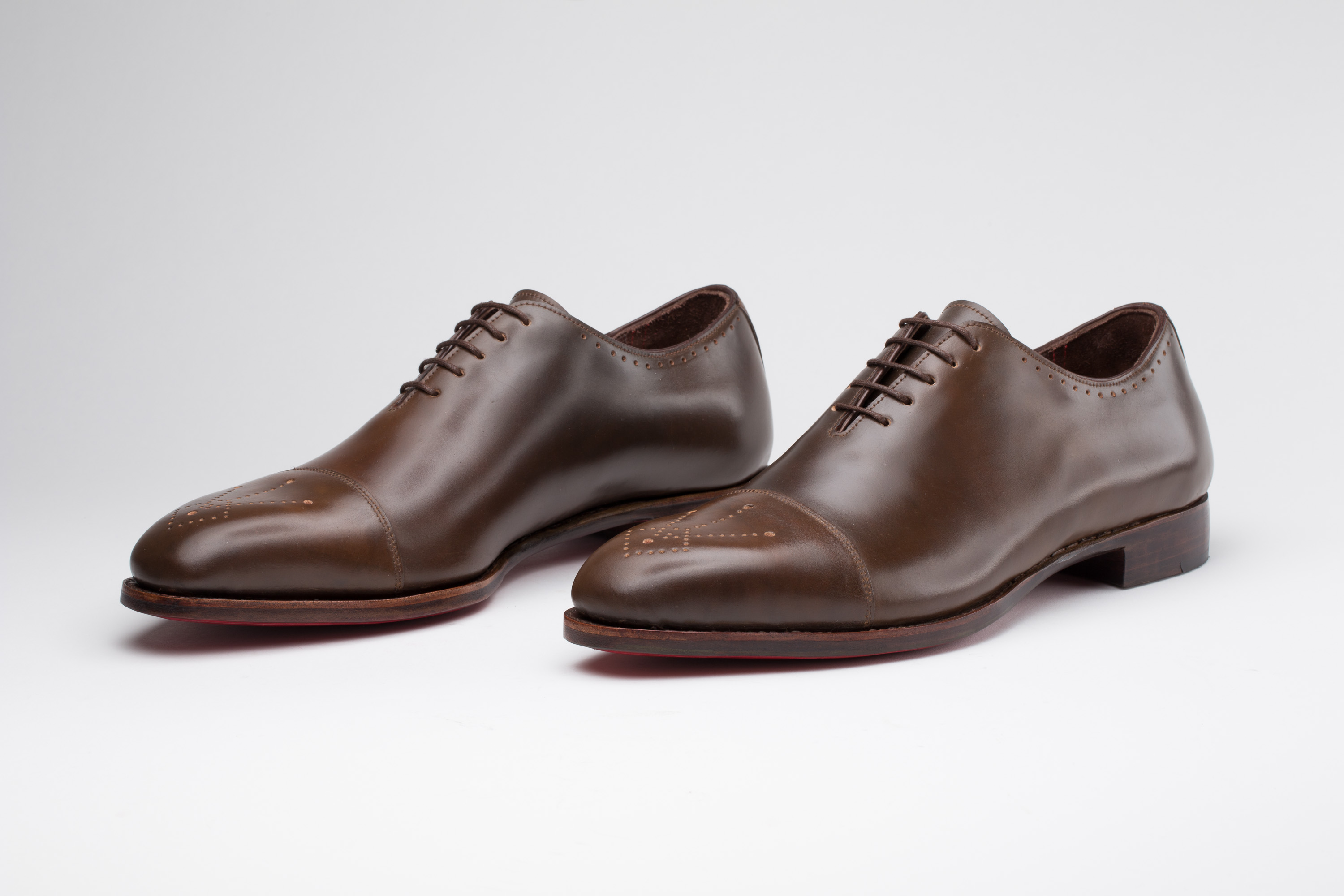 noble bespoke men's shoe brown cordovan